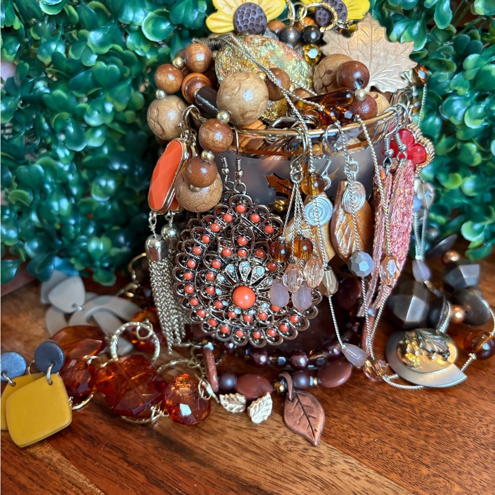 Autumn Leaves jewelry jar 🍂